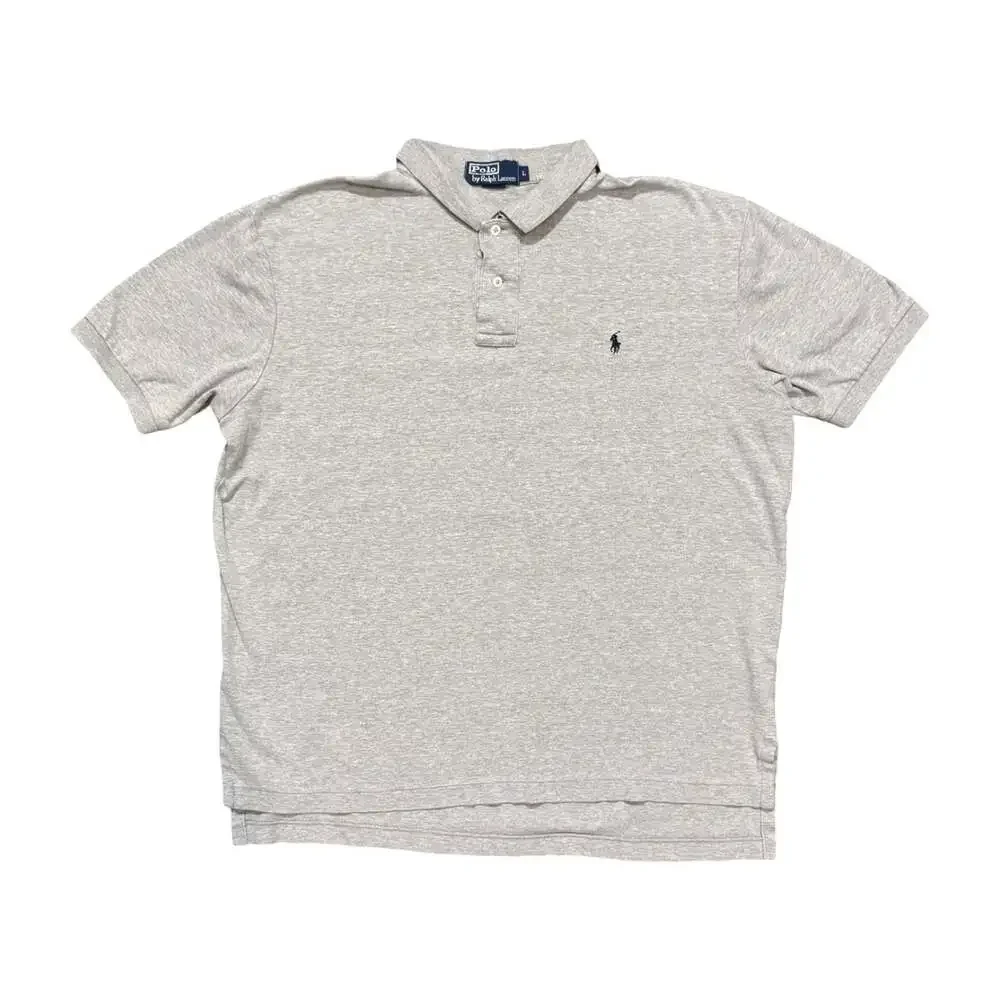 Vintage Polo Ralph Lauren Heather Grey Short Sleeve Shirt Size Large
